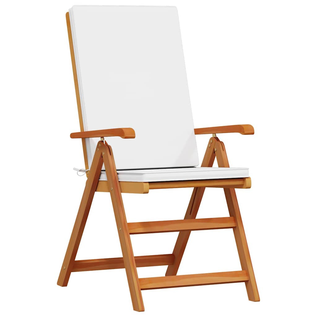 Kerti Szék 8 pcs Barna és fehér 57 x 71,5 x 104 cm Tömör Teakfa