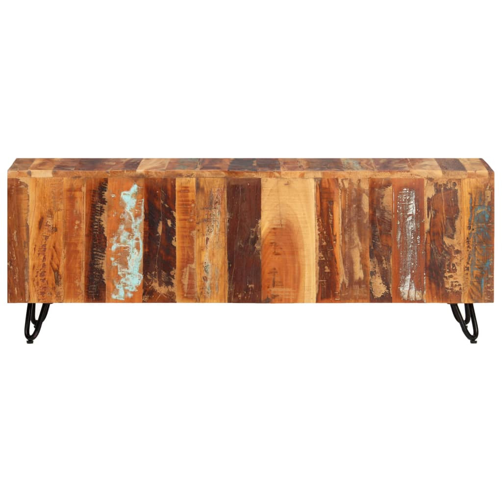 tömör újrahasznosított fa TV-szekrény 110 x 30 x 40 cm