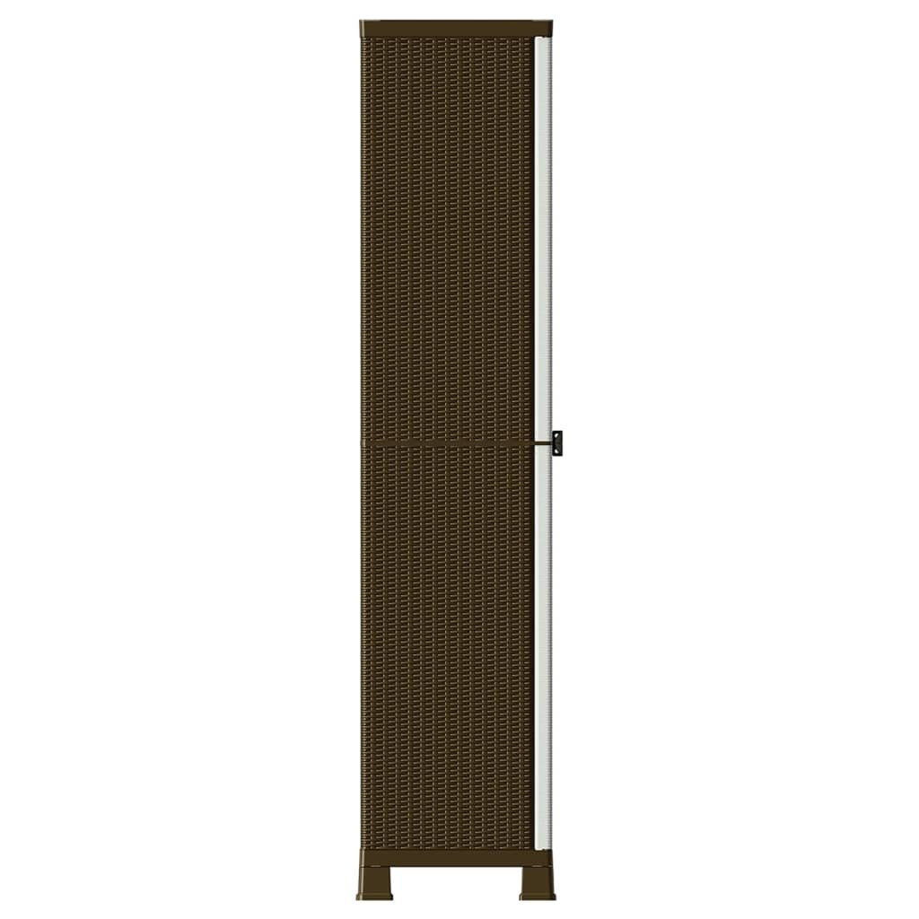 rattanstílusú műanyag szekrény 68 x 39 x 171,5 cm