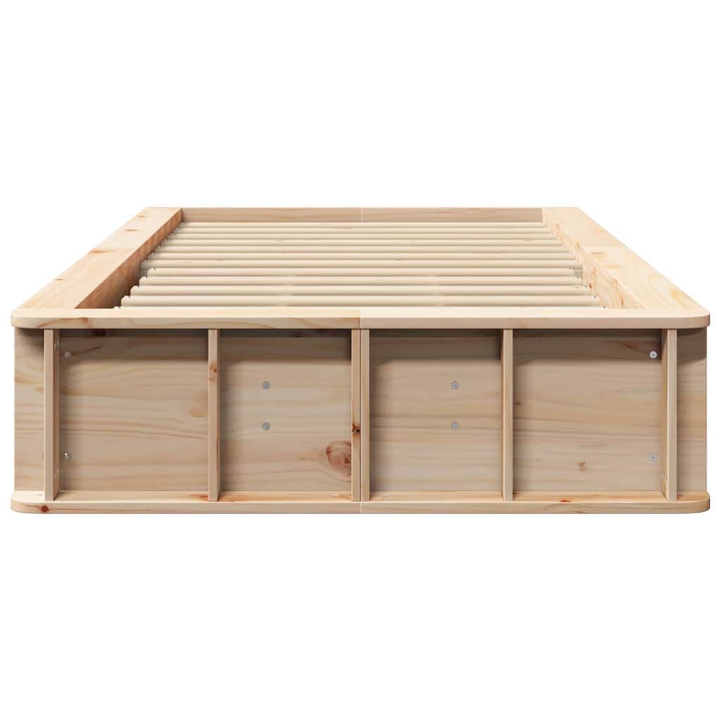 Ágykeret Barna 90 x 190 cm Tömör fenyőfa