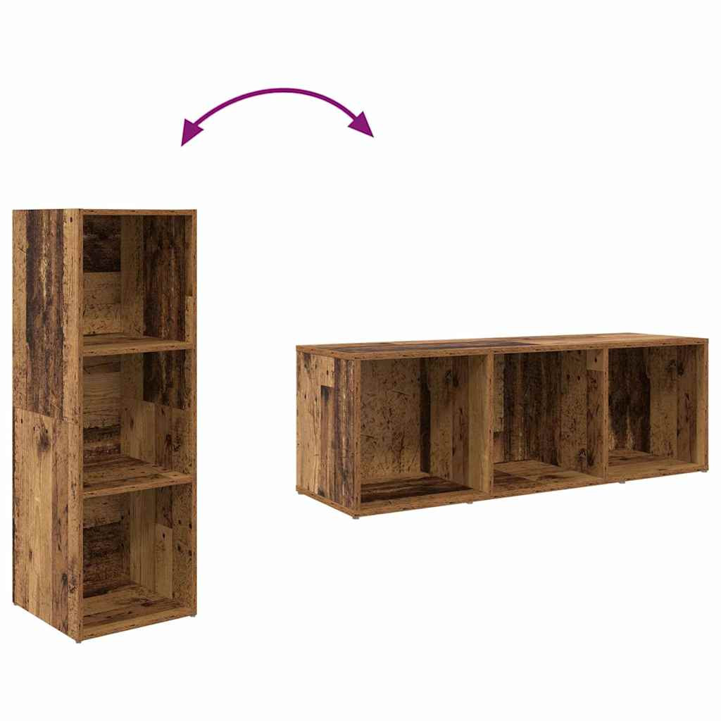 TV szekrény 3 pcs Barna 107 x 35 x 37 cm Faanyag