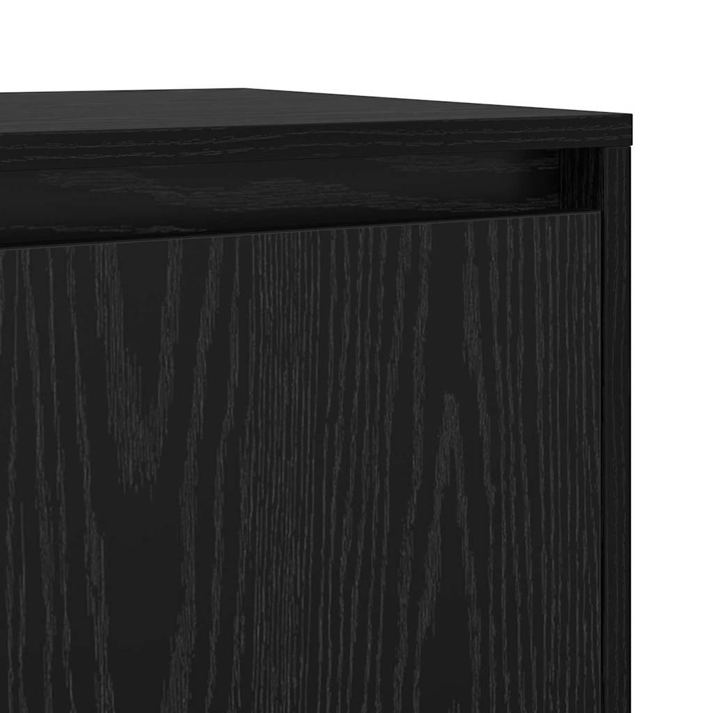 Oldalszekrények 2 pcs Musta tammi 70 x 41 x 75 cm Faanyag