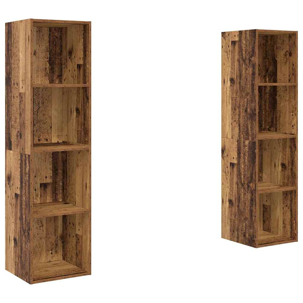 TV szekrény 2 pcs Barna 37 x 37 x 142.5 cm Faanyag