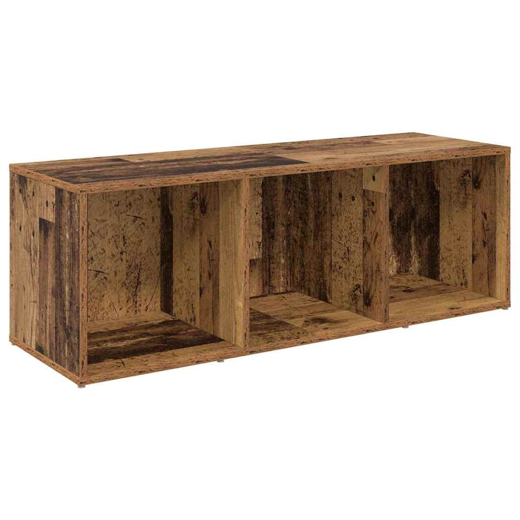 TV szekrény 3 pcs Régi fa 37 x 35 x 107.5 cm Műanyag Fa