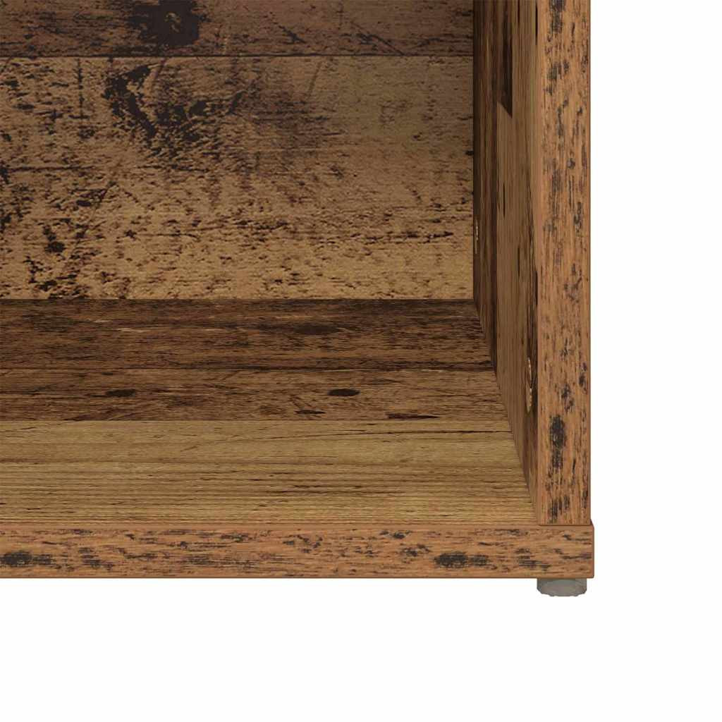 TV szekrény 3 pcs Régi fa 37 x 35 x 107.5 cm Műanyag Fa