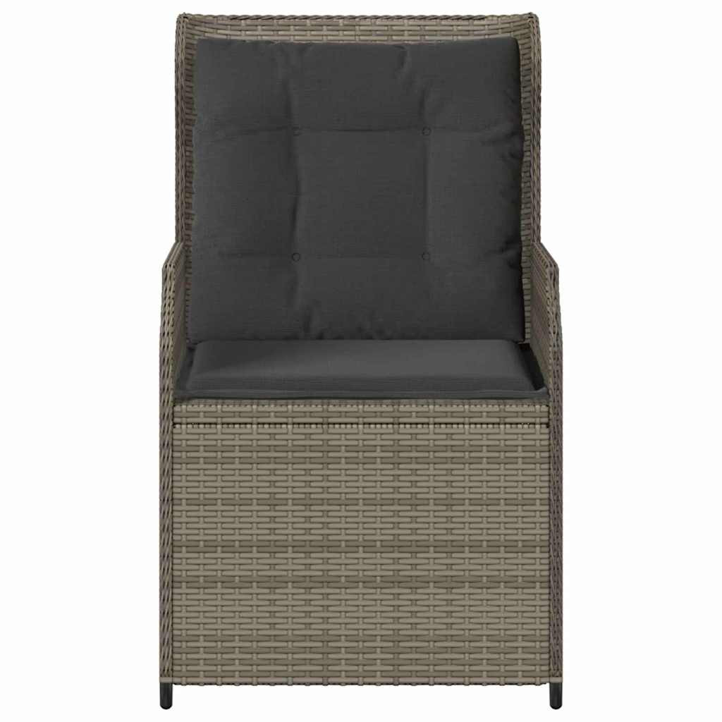 Kerti pad párnával 2 pcs Szürke Poli rattan