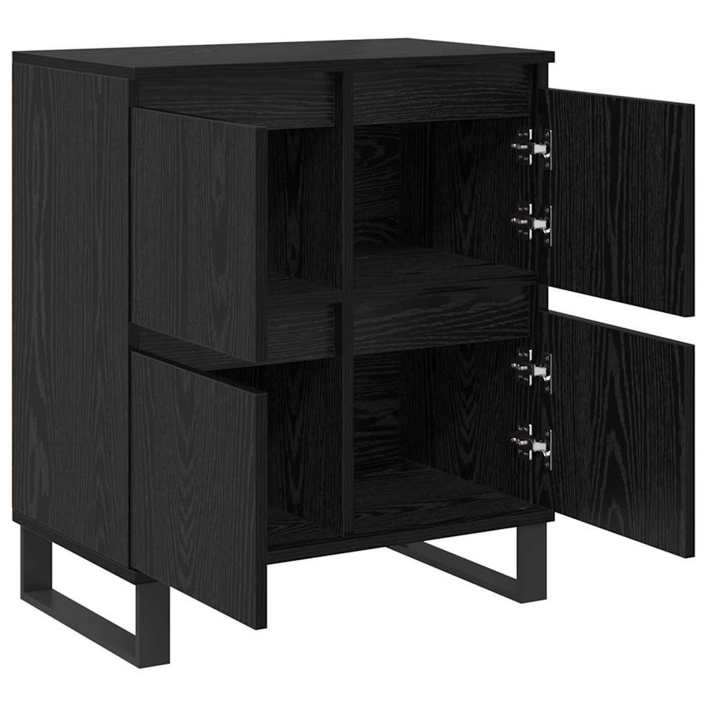 Széf 2 pcs Fekete tölgy 60 x 35 x 70 cm