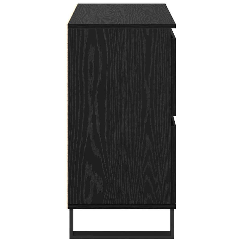 Széf 2 pcs Fekete tölgy 60 x 35 x 70 cm