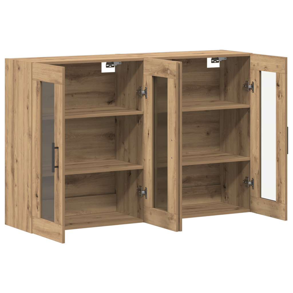 Fali Szekrények 2 db Artisan Tölgy 69.5x34x90 cm Mérnöki Fa