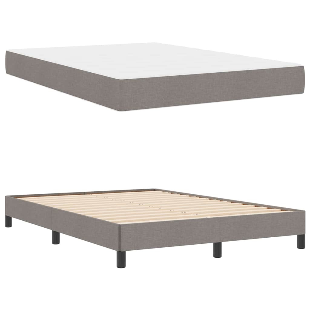 Boxrugós ágy matracmal Tópszínű 160 x 200 cm szövet