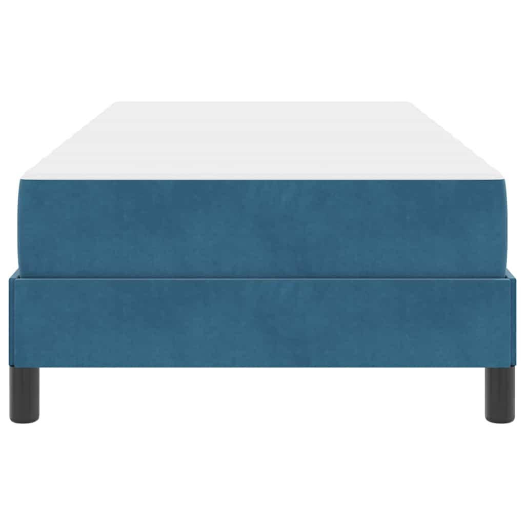 vidaXL Boxrugós ágy matracmal Sötét kék 80 x 220 cm szövet