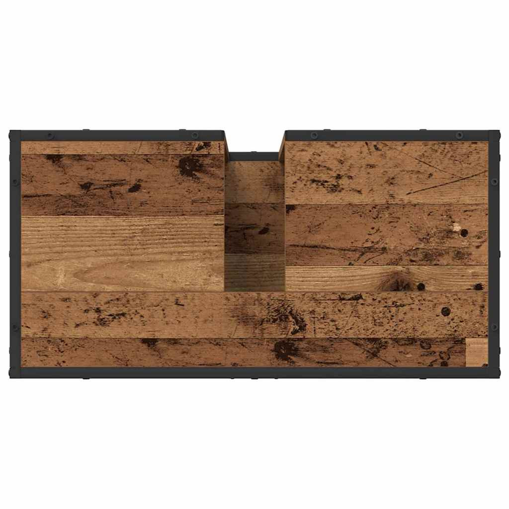 Fürdőszoba bútor szett 3 pcs Régi fa 65 x 33 x 60 cm Faanyag