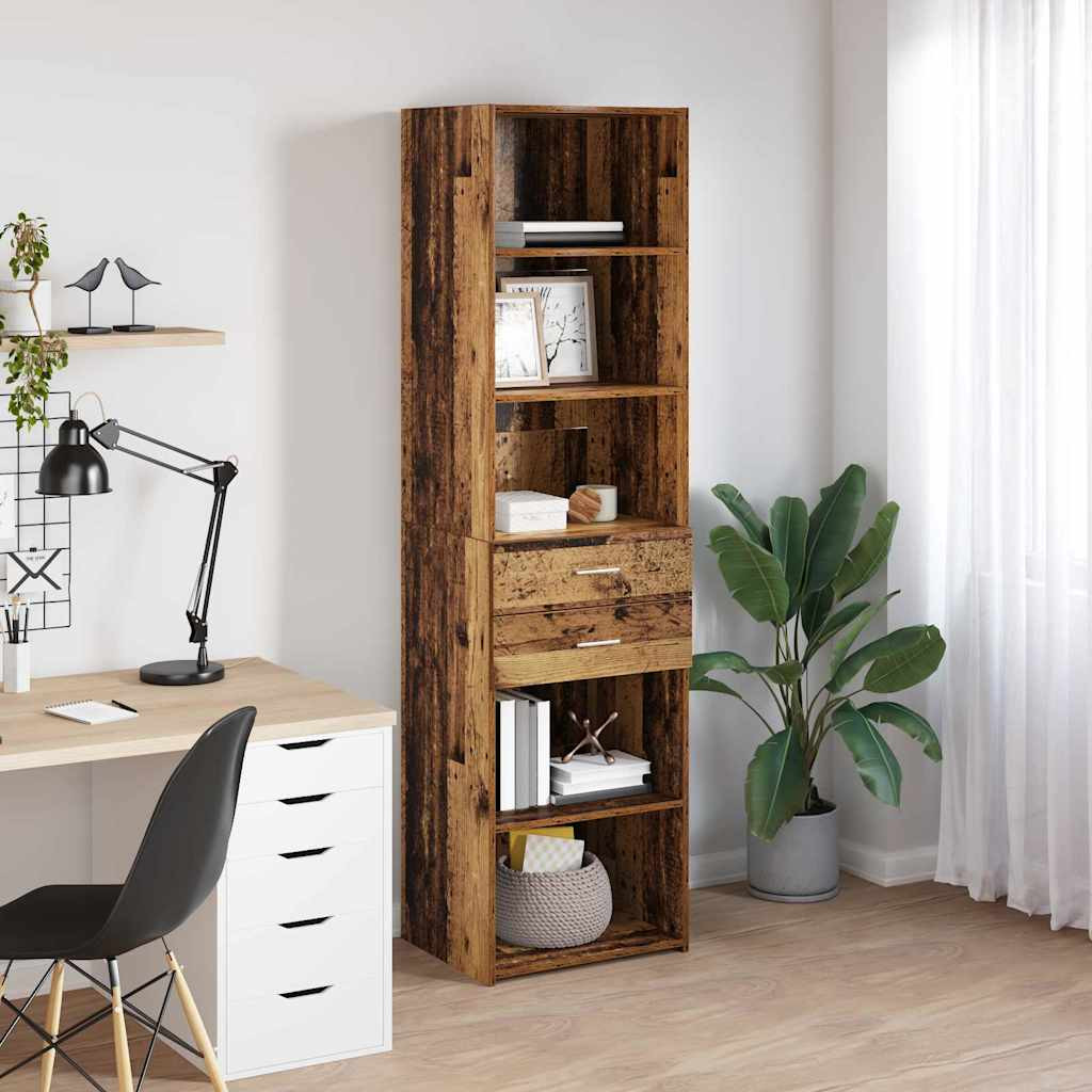 Magasfiú fiókkal Öreg fa 50 x 42,5 x 185 cm Faanyag Magasfiú fiókkal Öreg fa 50 x 42,5 x 185 cm Faanyag