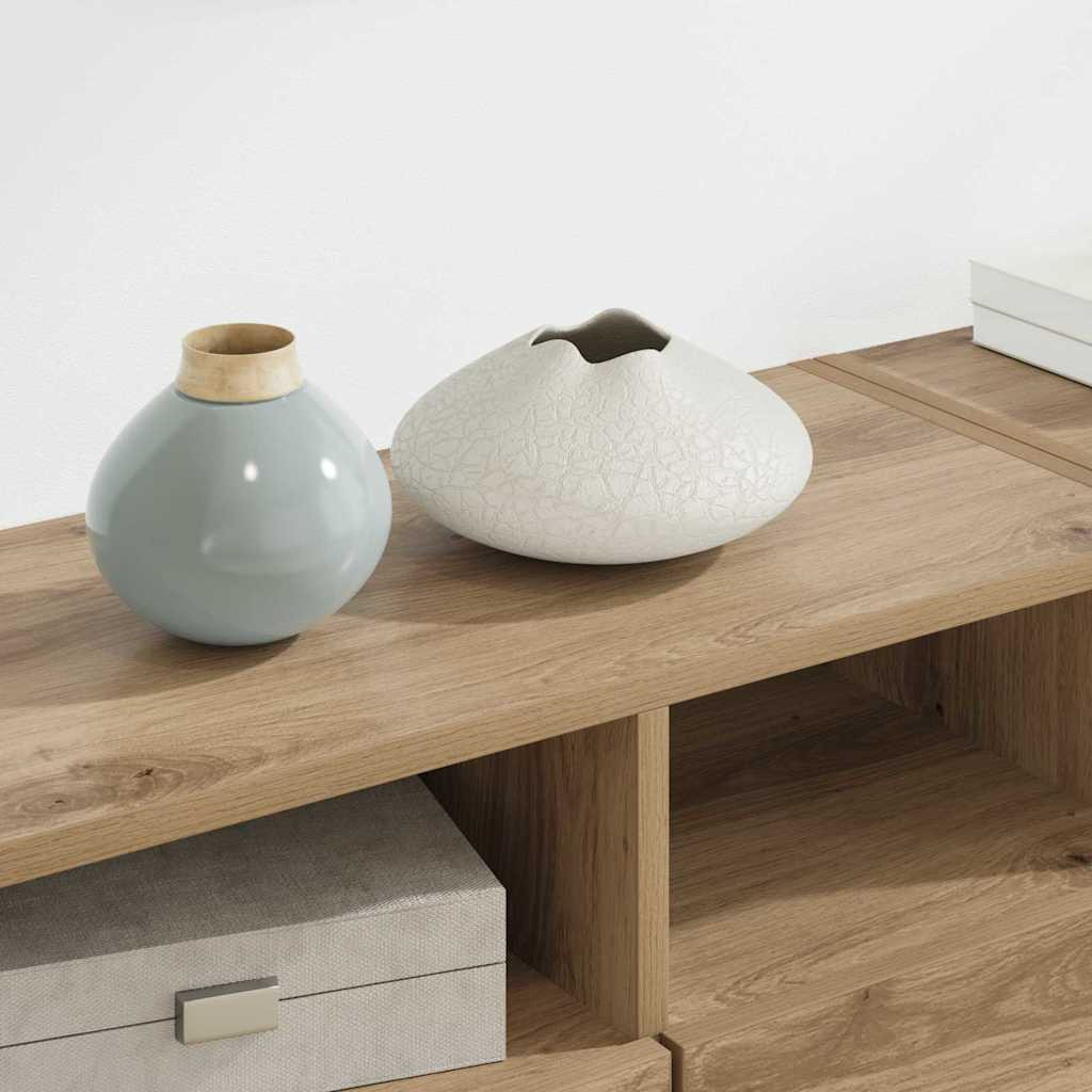 TV Fali Egységek 4 pcs Artisan tölgy Faanyag