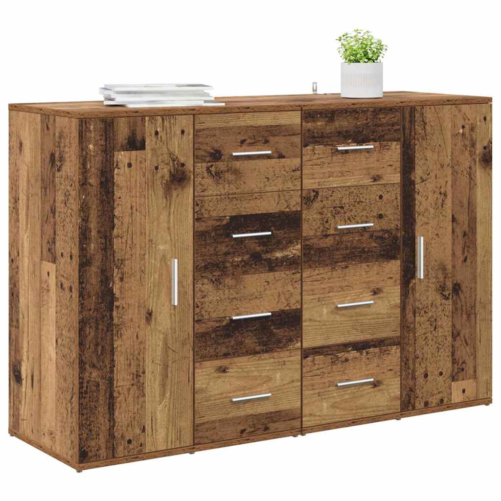 Oldalszekrények Corona 2 pcs Öreg fa 59 x 39 x 80 cm Faanyag