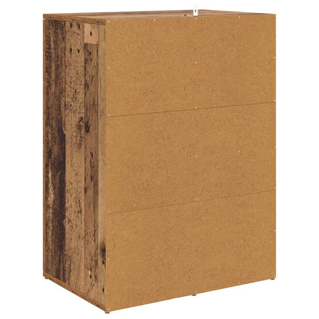 Oldalszekrények Corona 2 pcs Öreg fa 59 x 39 x 80 cm Faanyag