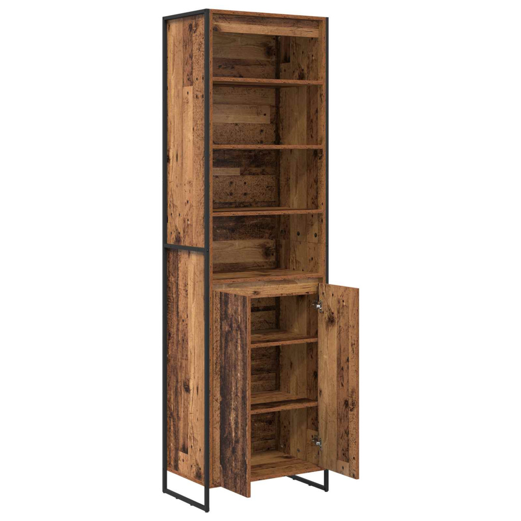 Magas szekrények 2 pcs Öreg fa 60 x 36 x 300 cm Faanyag