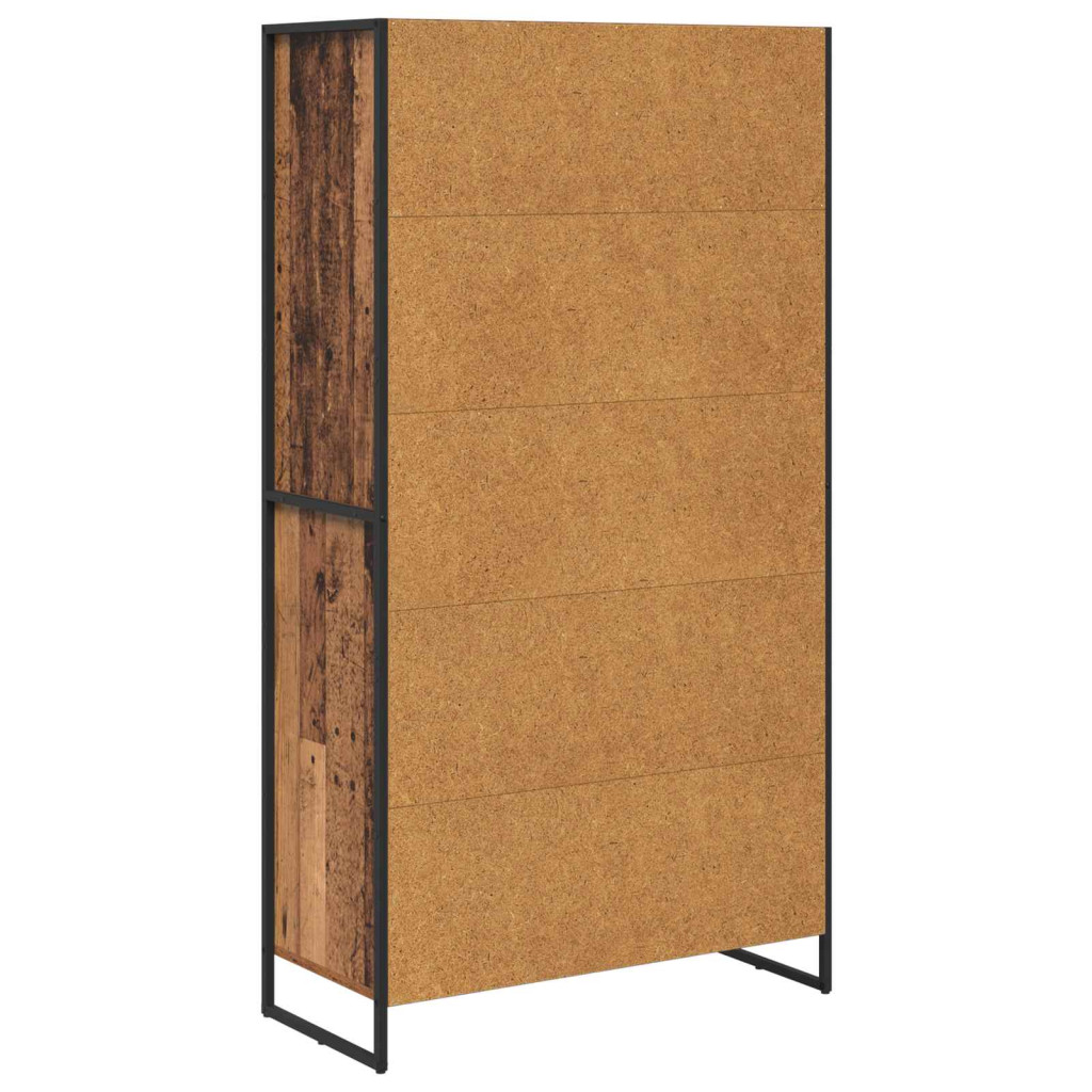Széf fiókkal 2 pcs Öreg fa 81 x 36 x 150.5 cm Faanyag
