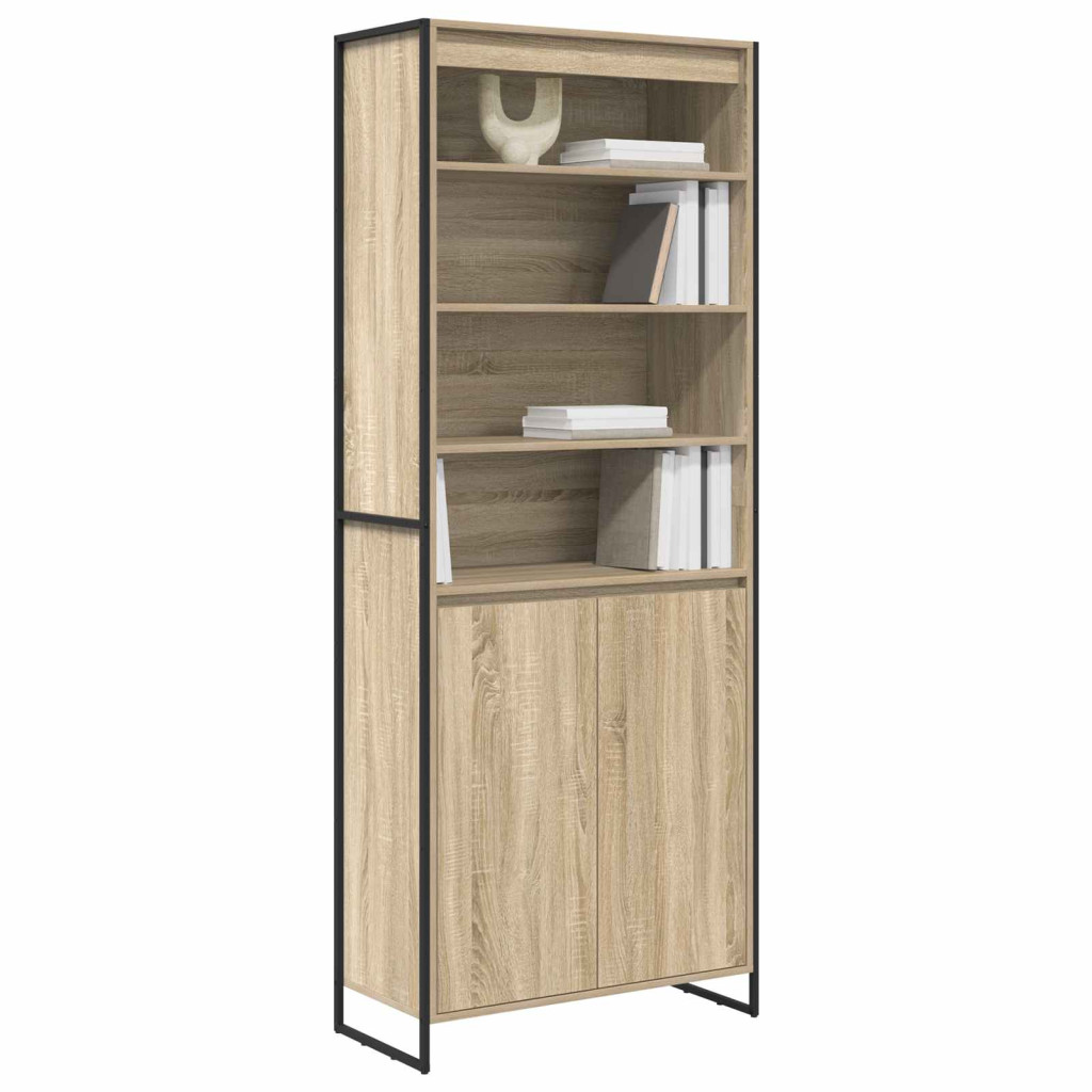 Magas szekrények 2 pcs Sonoma 79 x 36 x 200 cm Faanyag