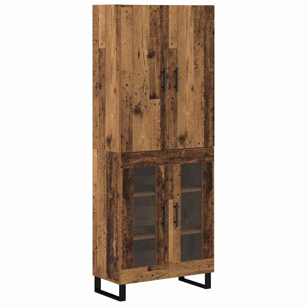 Magasfiú 2 pcs Öreg fa 69,5 x 34 x 180 cm Műanyag Fa és Üveg
