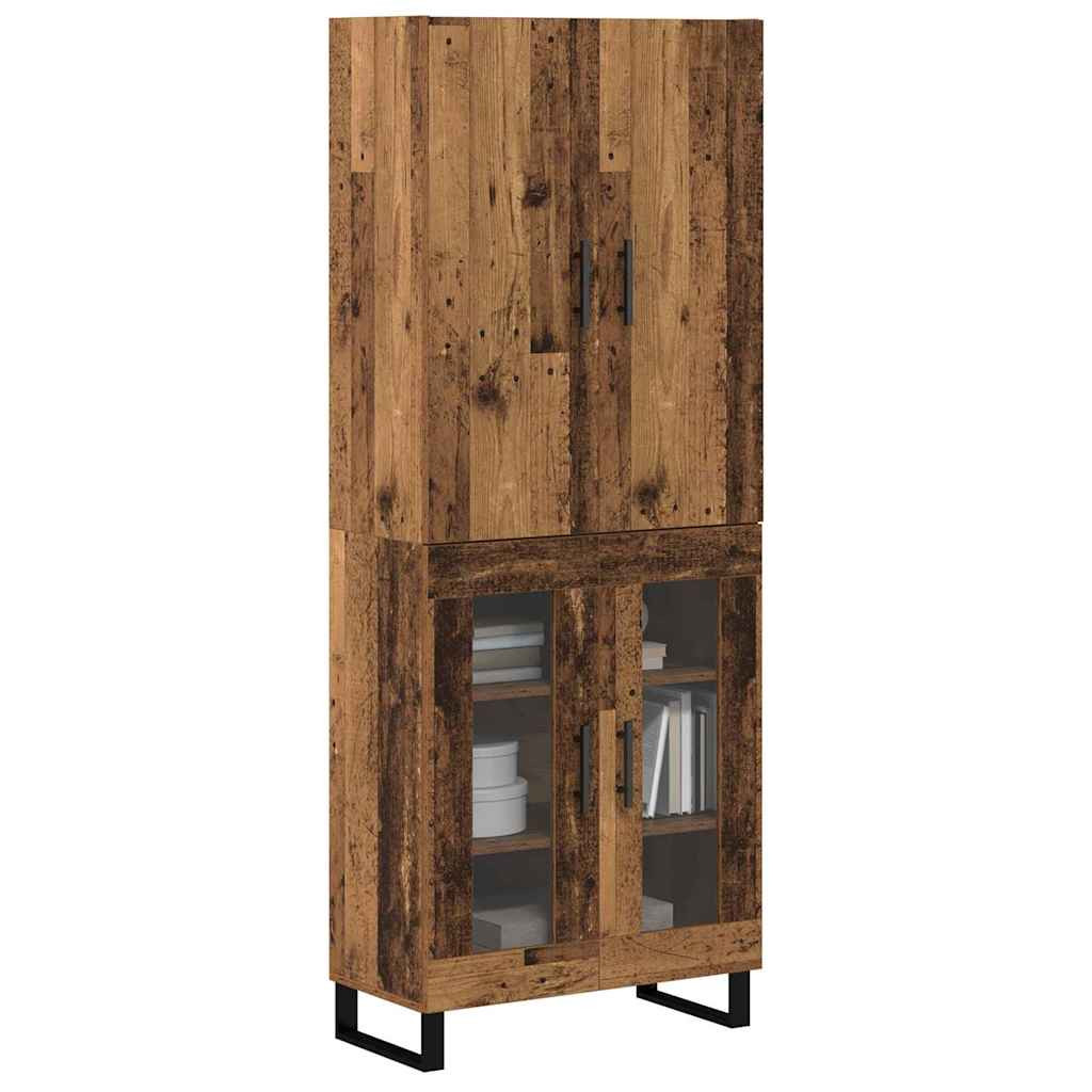 Magasfiú 2 pcs Öreg fa 69,5 x 34 x 180 cm Műanyag Fa és Üveg