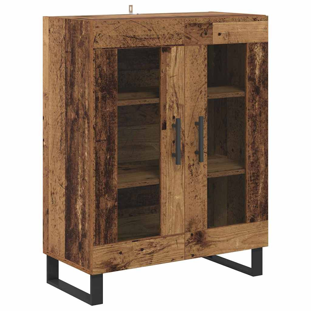 Magasfiú 2 pcs Öreg fa 69,5 x 34 x 180 cm Műanyag Fa és Üveg
