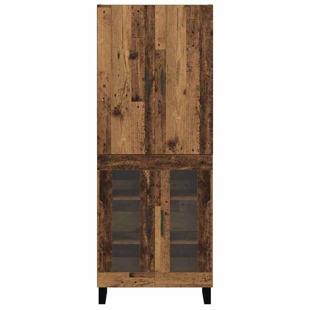 Magasfiú 2 pcs Öreg fa 69,5 x 34 x 180 cm Műanyag Fa és Üveg