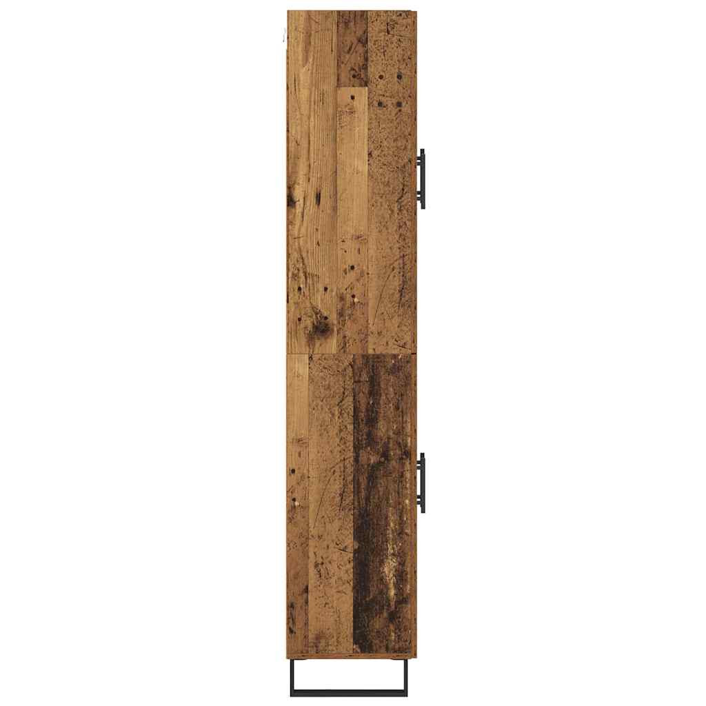 Magasfiú 2 pcs Öreg fa 69,5 x 34 x 180 cm Műanyag Fa és Üveg