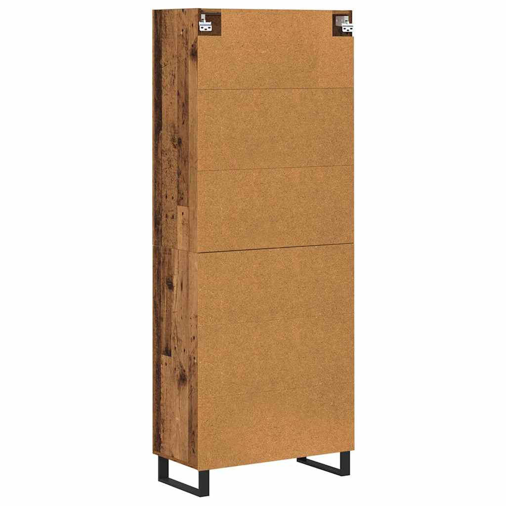 Magasfiú 2 pcs Öreg fa 69,5 x 34 x 180 cm Műanyag Fa és Üveg