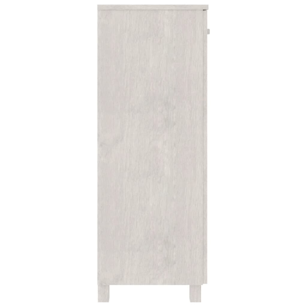 HAMAR fehér tömör fenyőfa cipőszekrény 85 x 40 x 108 cm