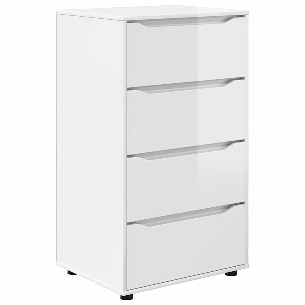 Tároló szekrények 2 pcs Magas Fényű Fehér 60 x 48 x 105 cm