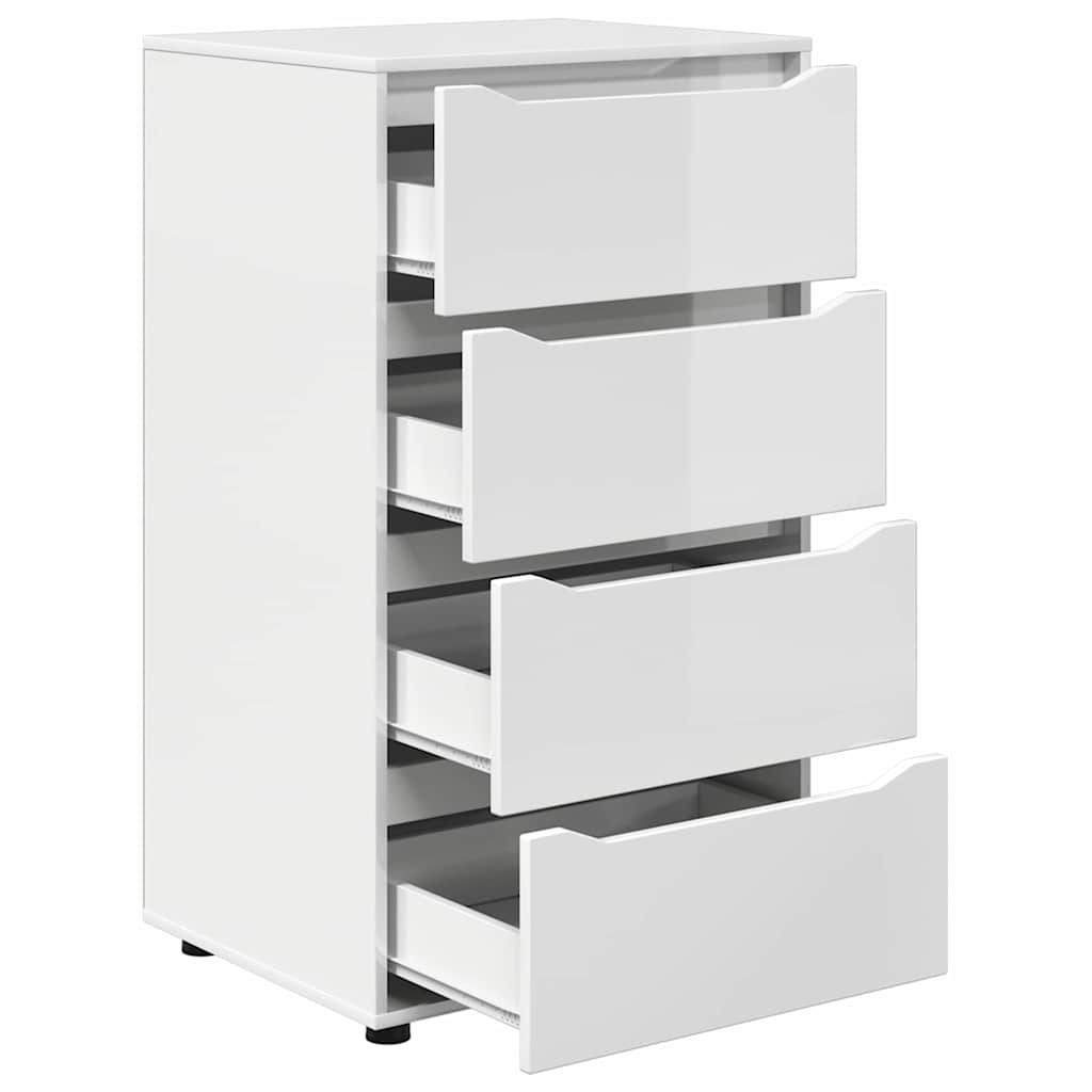 Tároló szekrények 2 pcs Magas Fényű Fehér 60 x 48 x 105 cm