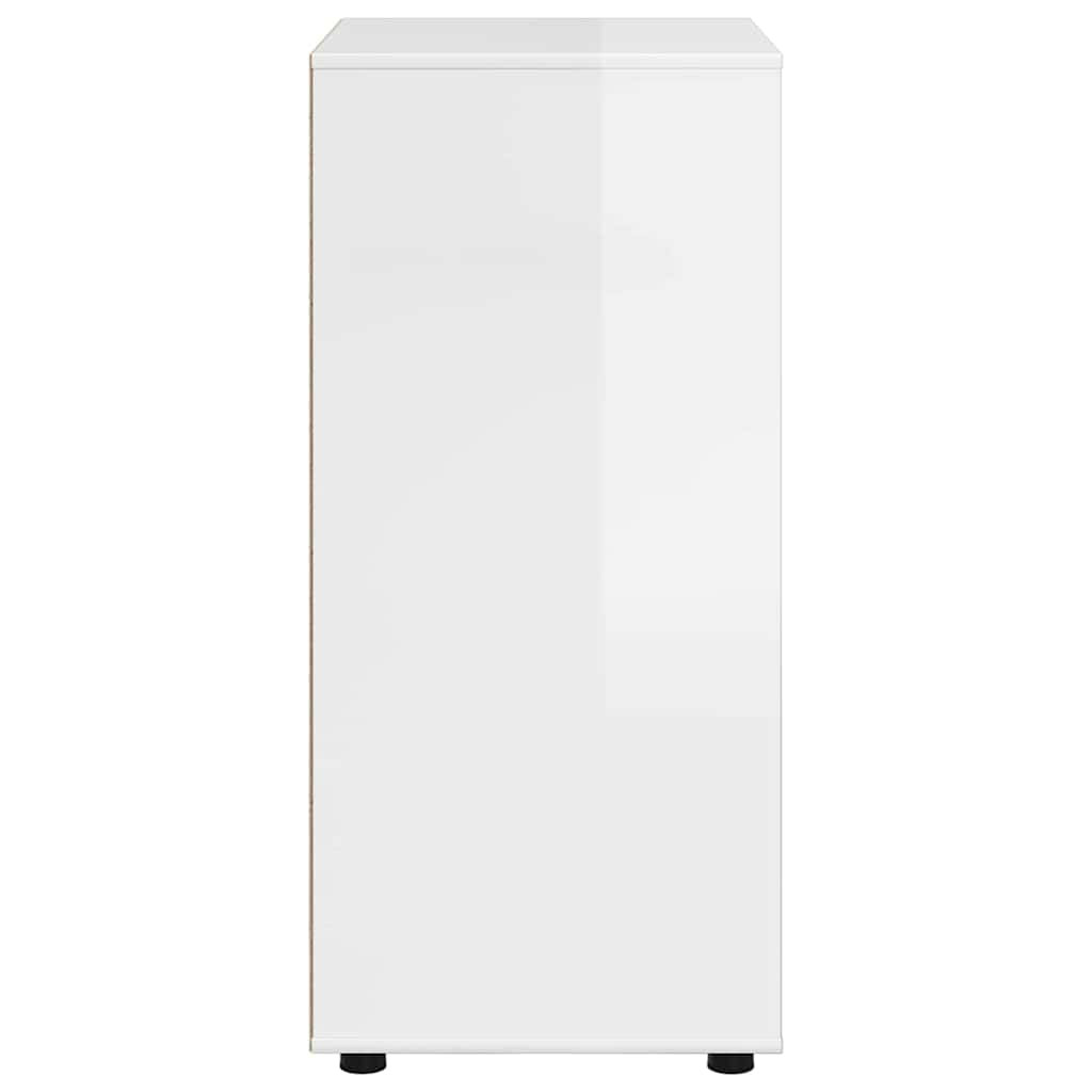 Tároló szekrények 2 pcs Magas Fényű Fehér 60 x 48 x 105 cm