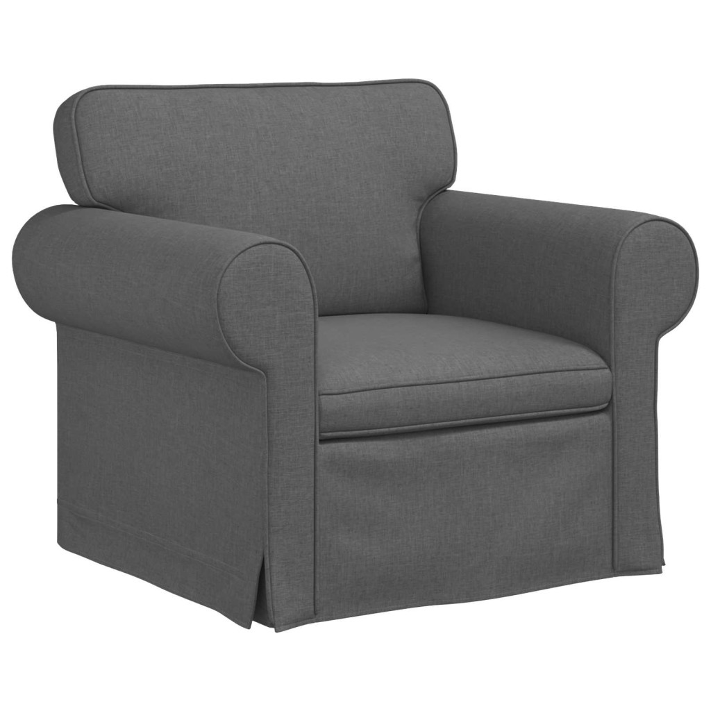 vidaXL Kanapé 2 pcs Sötétszürke