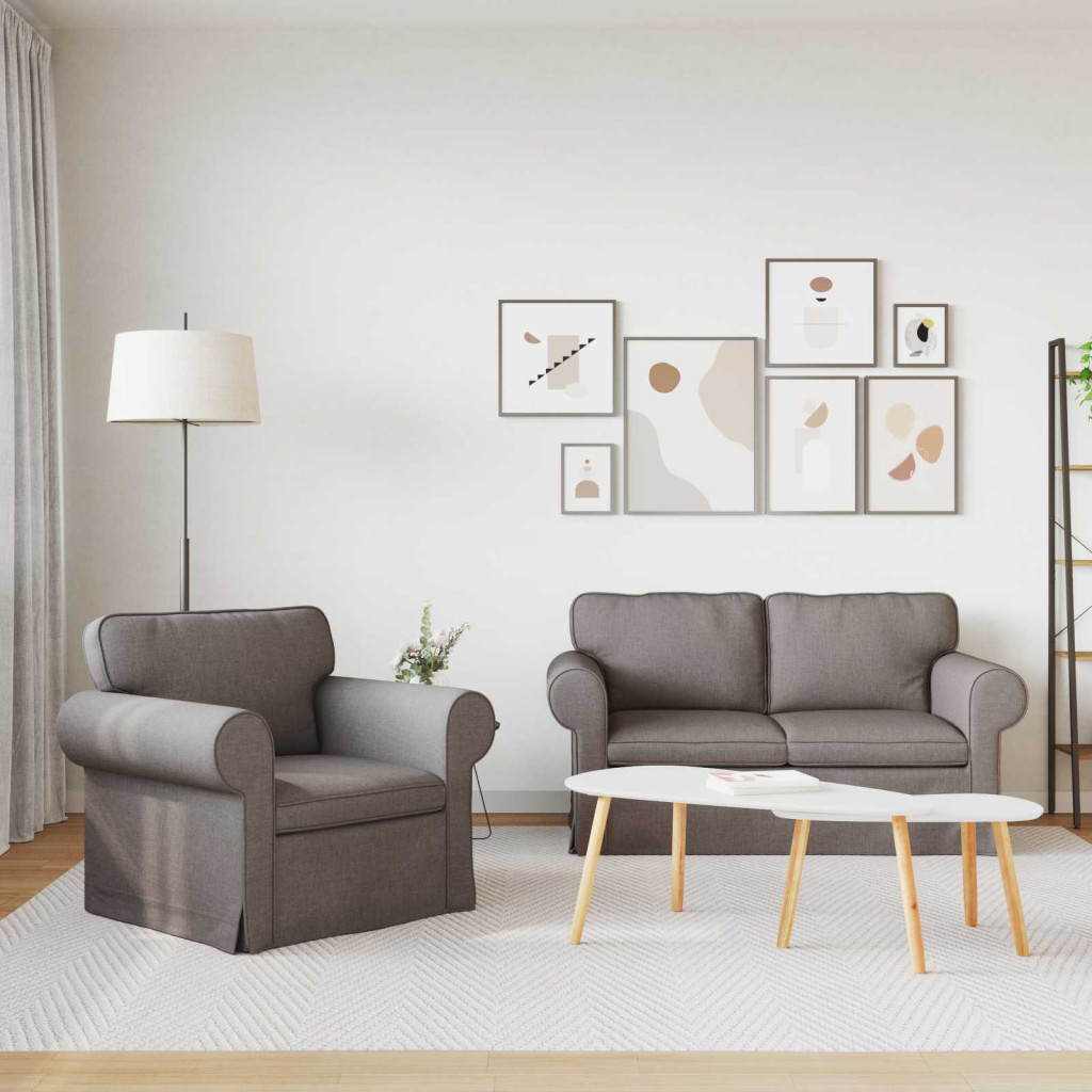 vidaXL Kanapé 2 pcs Tópszínű