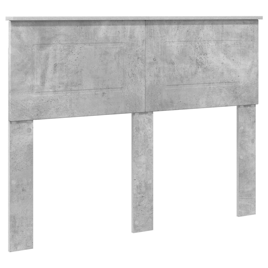 Ágykeret fejtámlával Beton Szürke 135 x 190 cm Faanyag