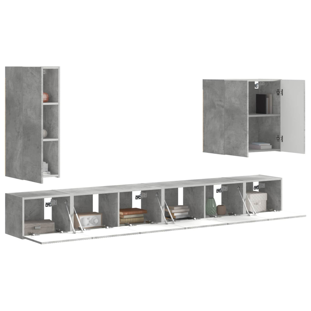 Falra szerelhető 6 pcs Beton Szürke