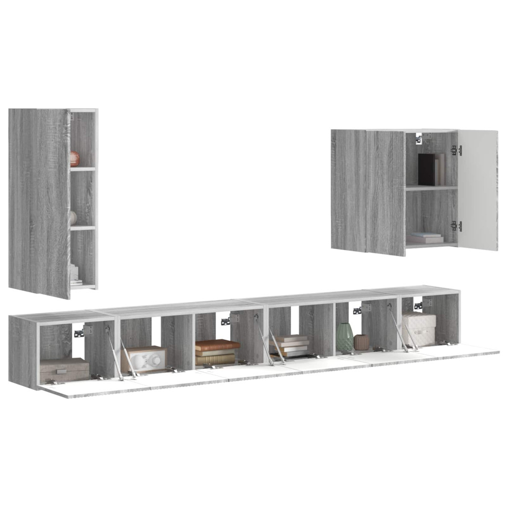Falra szerelhető 6 pcs Szürke Sonoma