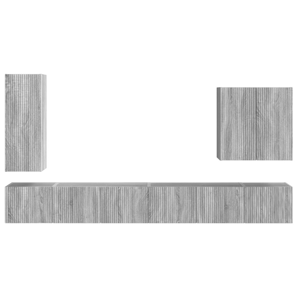 Falra szerelhető 6 pcs Szürke Sonoma