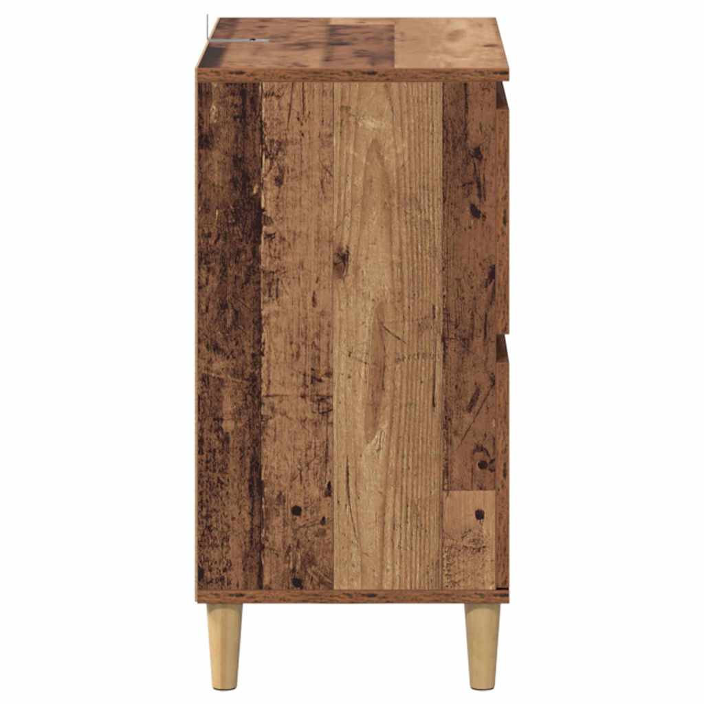 Oldalszekrények 3 pcs Öreg fa 60 x 35 x 70 cm Faanyag