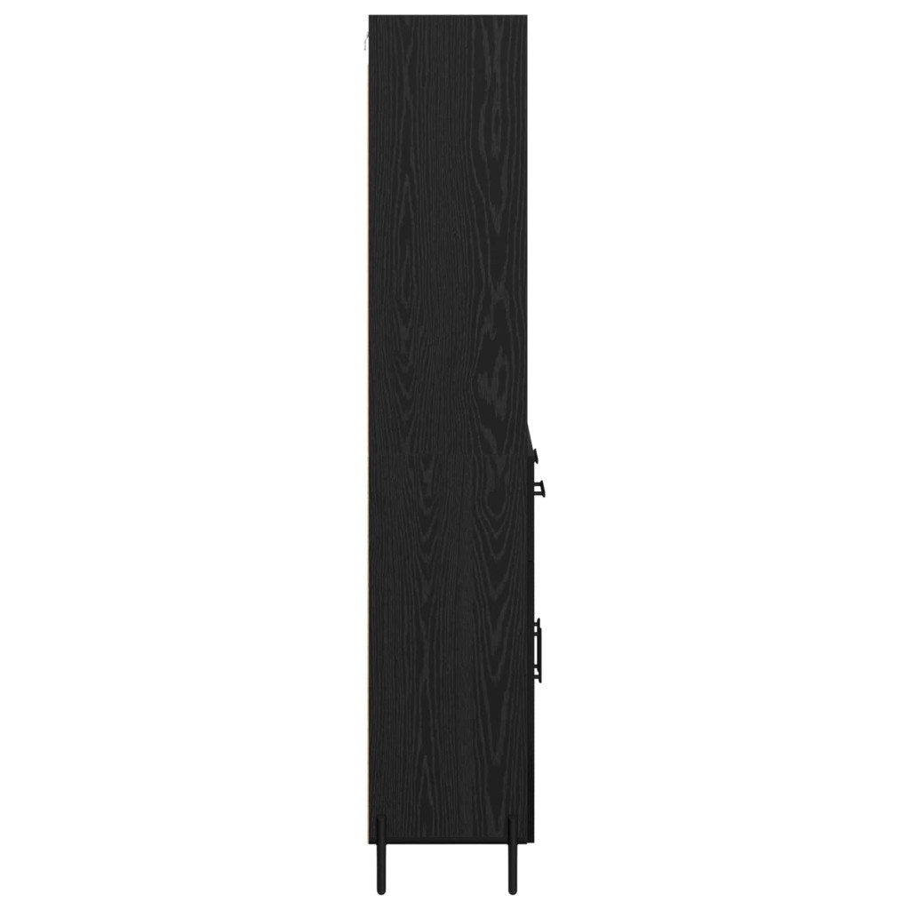 Magasfiú fiókkal Musta tammi 69,5 x 34 x 180 cm Faanyag