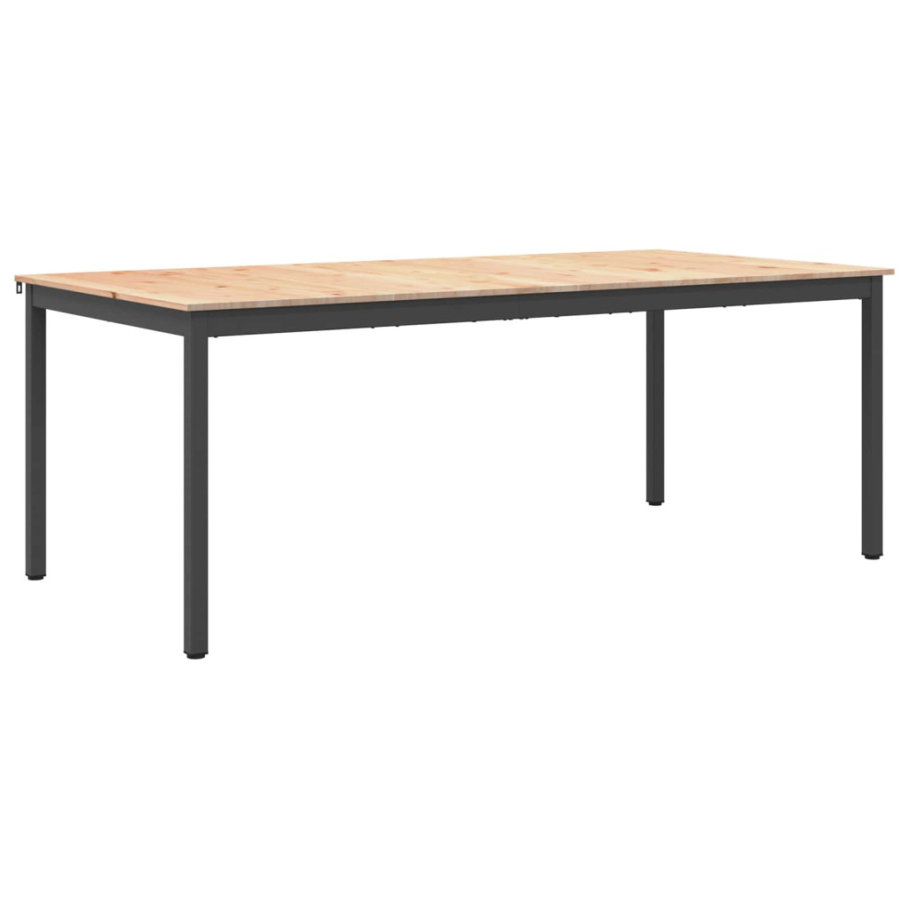 Étkezőasztal Természetes 200 x 100 x 75 cm Tömör fenyőfa