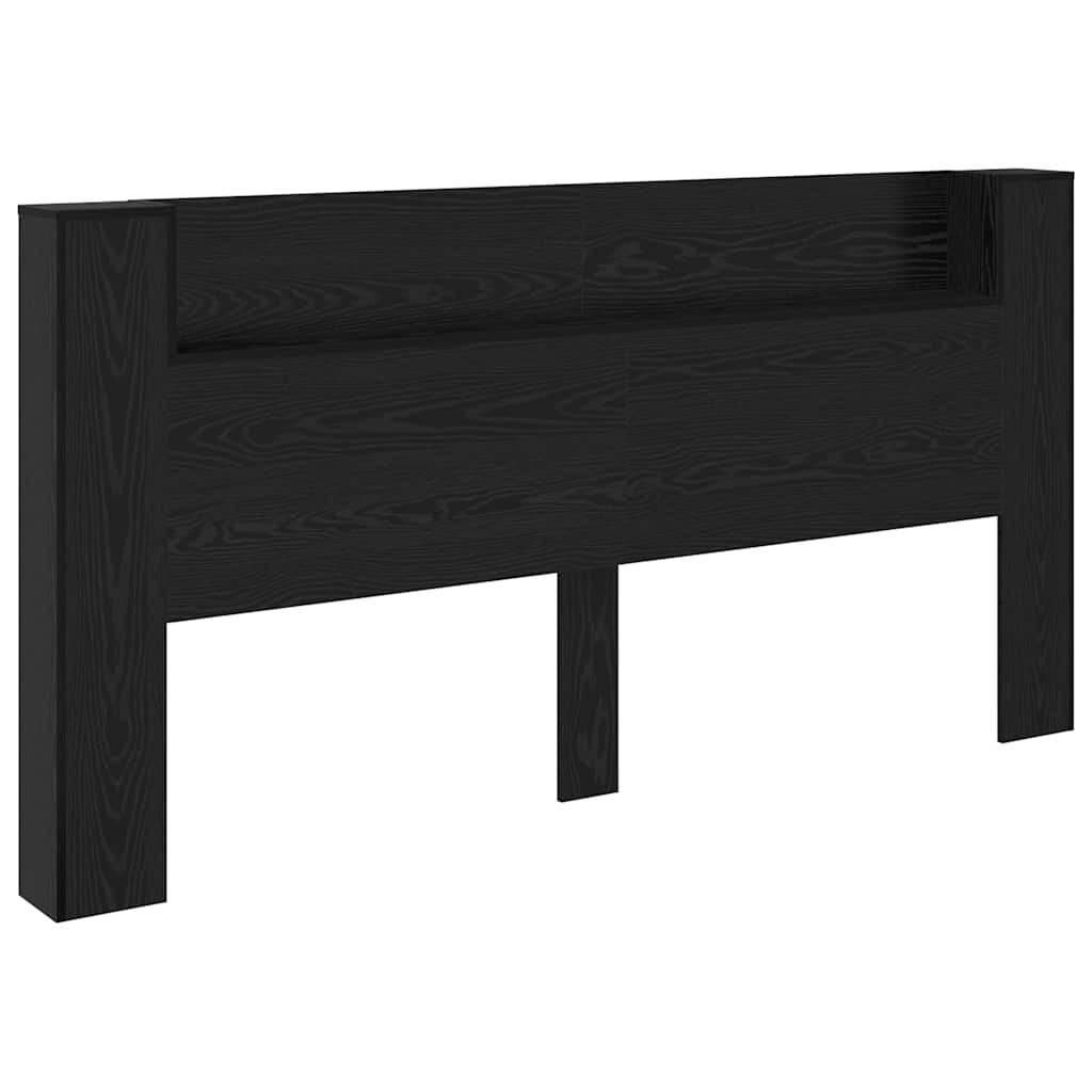 Fejtámla polcokkal Fekete tölgy 200 x 15 x 103,5 cm Faanyag