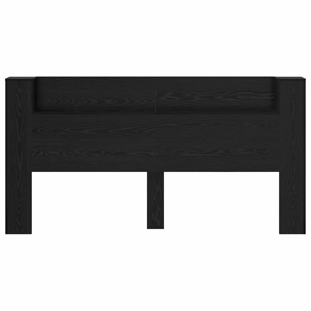 Fejtámla polcokkal Fekete tölgy 200 x 15 x 103,5 cm Faanyag