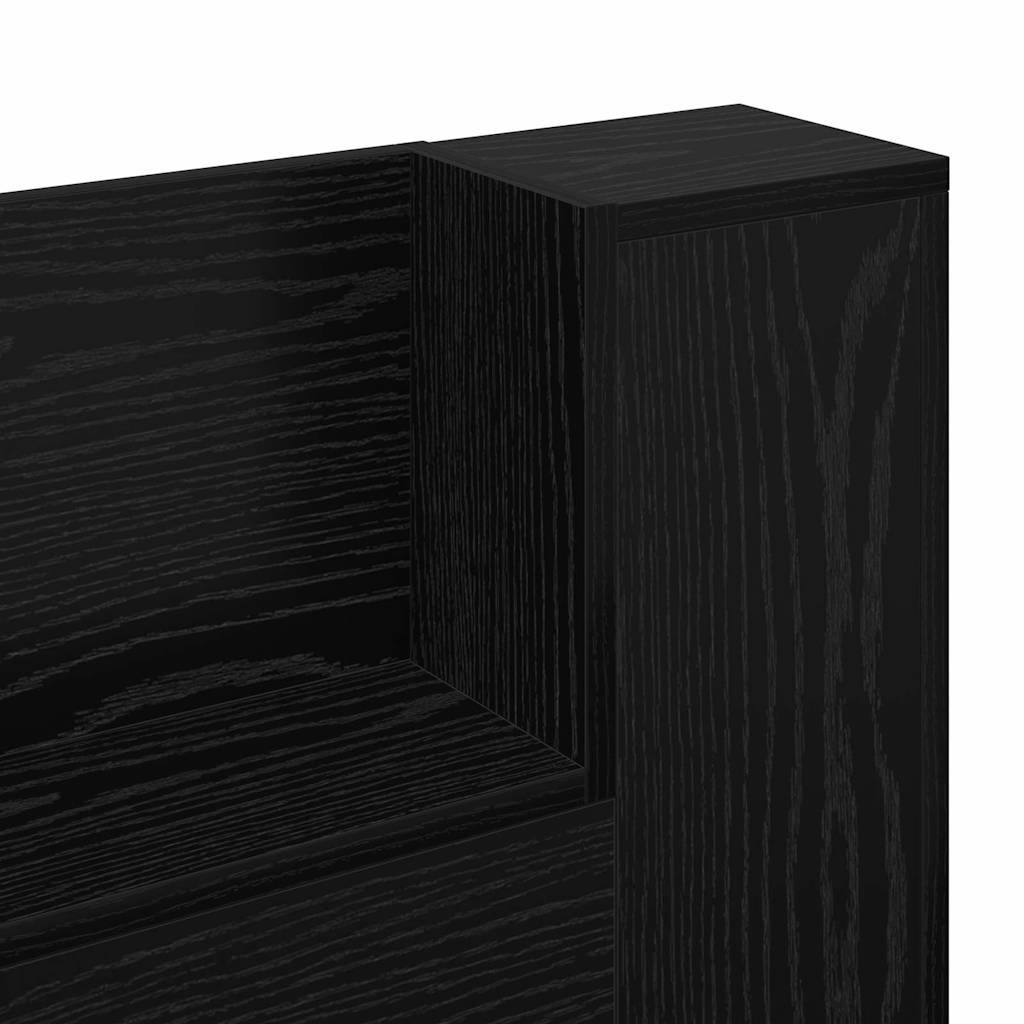 Fejtámla polcokkal Fekete tölgy 200 x 15 x 103,5 cm Faanyag