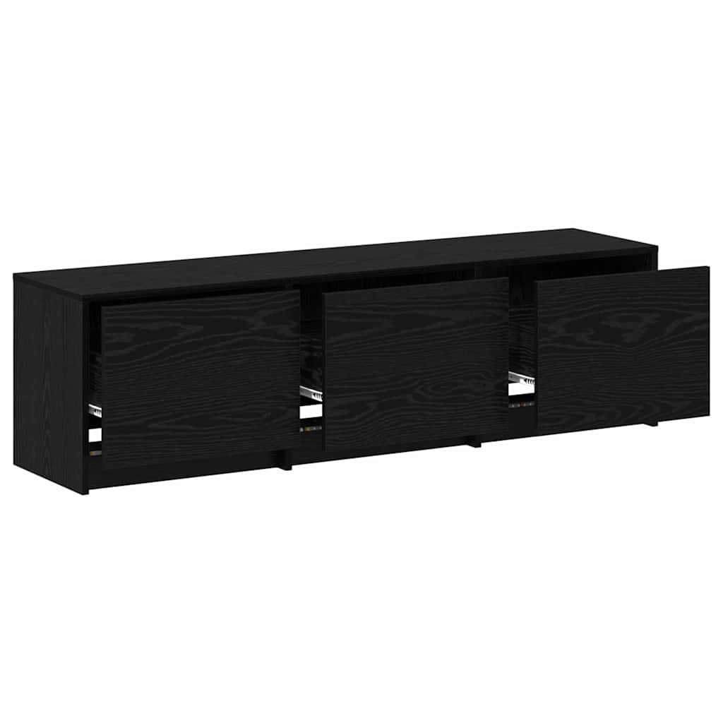 TV szekrény LED világítással Fekete tölgy 140 x 34 x 40 cm