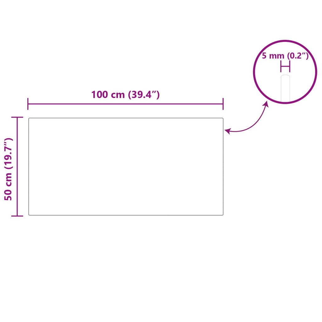 vidaXL Asztallap 4 pcs Fekete Üveg