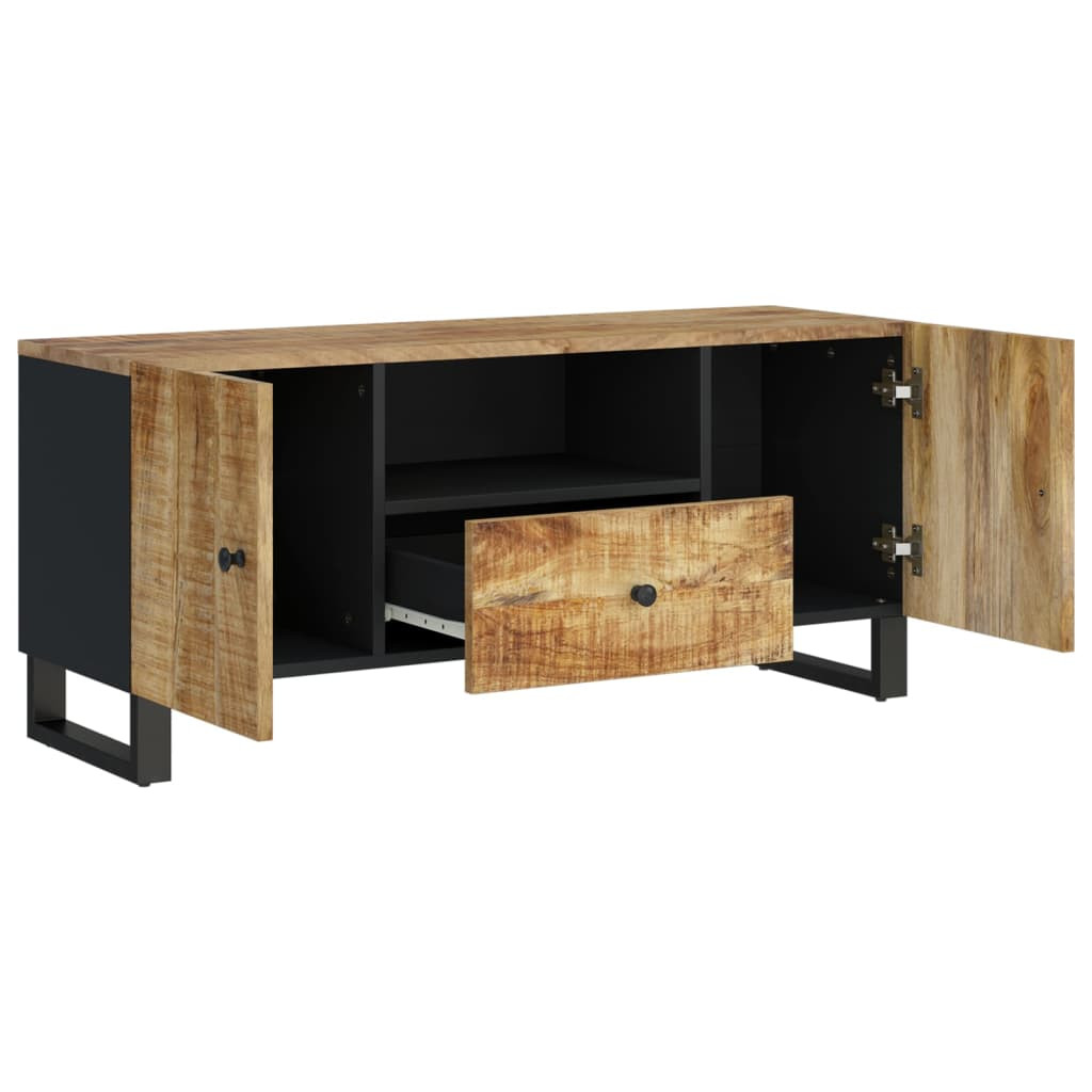 tömör mangófa és szerelt fa TV-szekrény 105 x 33,5 x 46 cm