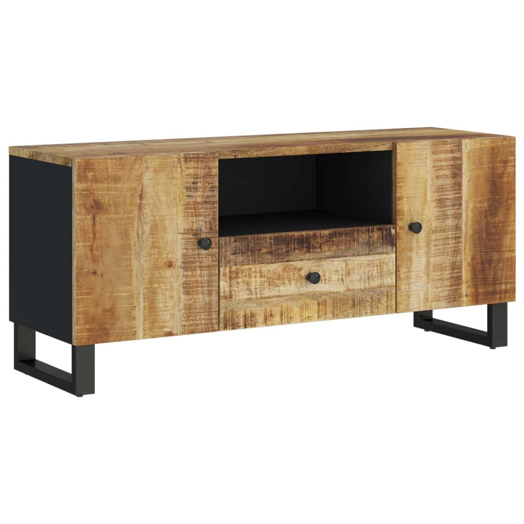 tömör mangófa és szerelt fa TV-szekrény 105 x 33,5 x 46 cm