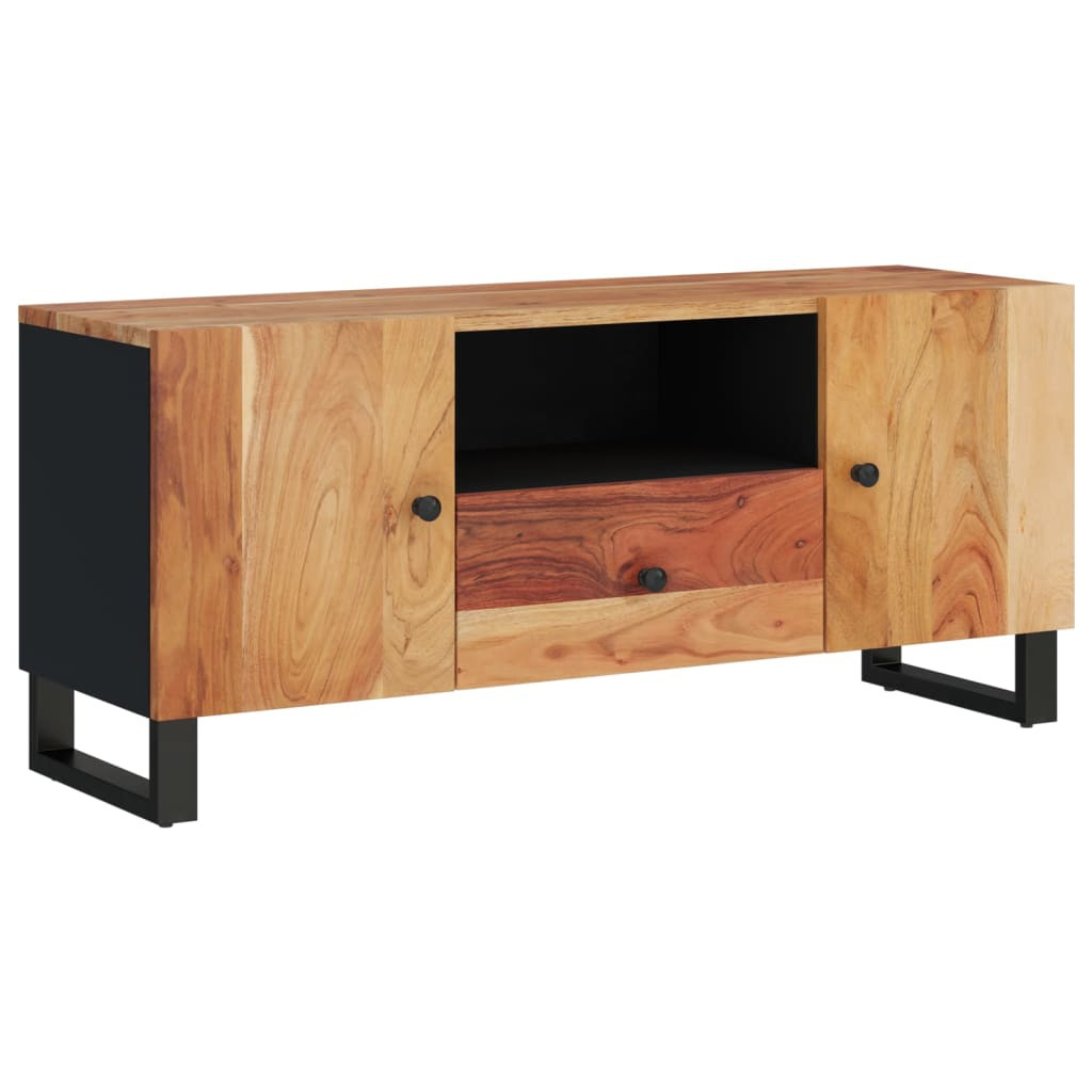tömör akácfa és szerelt fa TV-szekrény 105 x 33,5 x 46 cm